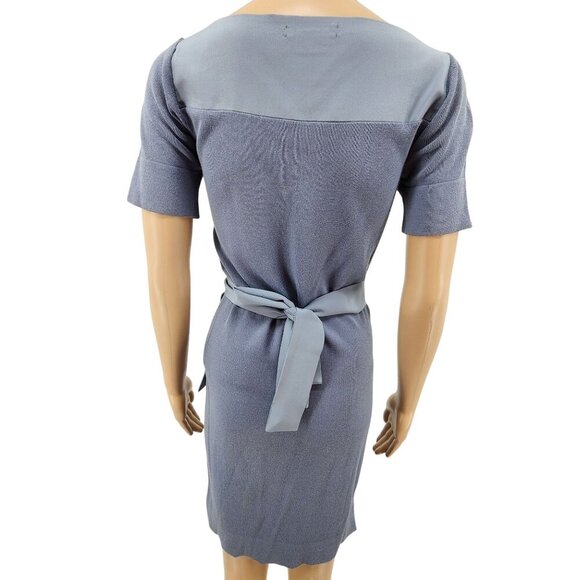 Lacoste Womens Blue Pocketed Knit Dress With Back Tie Size 32 - Picture 4 of 14